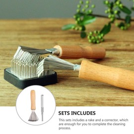 ABOOFAN Cleaning Equipment Accessories 1 Set Japanese Ikebana Tool Set Needle Smoother Flower Frog Brush Flower Cleaning Brush for Flower Arrangement Ikebana