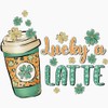 CafePress Lucky A Latte St Patrick's Day Magnets 2.25" Round