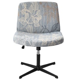 Office Chair Cover Elastic Swivel Chair Cover without Armrest 1 Seater Modern Reed Flower Slipcover