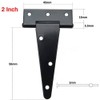 6 Pack Heavy Duty Tee Hinge, 50mm 2 Inch T
