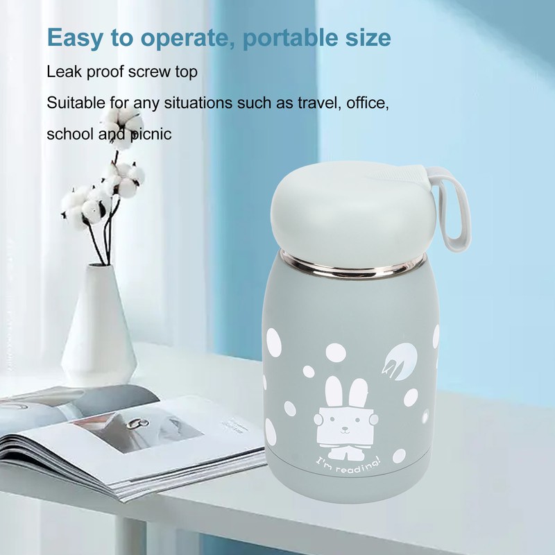Children's Insulation Cup 12oz Double Wall Portable Rabbit Pattern Insulated