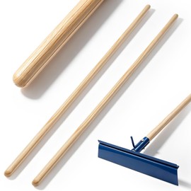 Gisafai 4 Pack 54 Inch Concrete Rake Handle Replacement, 1/8 Inch Diameter Wooden Handle for Concrete Placer, Rake Float and Cement Finishing Tools