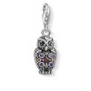 Thomas Sabo Damen Charm-Anhänger Funkelnde Eule 925 Sterling Silber 1479-643-7