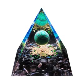 1.96 Inch Healing Stone Energy Pyramid Healing Chakra Pyramid Amethyst Chakra Pyramid for Healing Meditation Reiki Crystal Pyramid Gemstones Healing Stones Desktop Ornament Home Decoration for