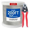 Muzata 200 ft 1/8" Stainless Steel Cable Railing System Hardware