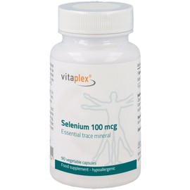 Vitaplex Selenium Capsules High Dose (100 mcg, 90 Tablets) - Natural and Bioavailable Selenium Antioxidants - Sodium Selenite Complex Capsules - GMO Free, Hypoallergenic, Vegan