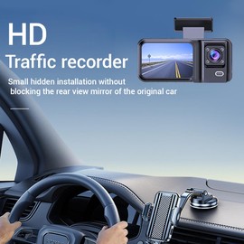 Dash Cam Front and Rear with 64GB Card,4K Car Dash Camera with Motion Detection, Super Night Vision,Collision Detection