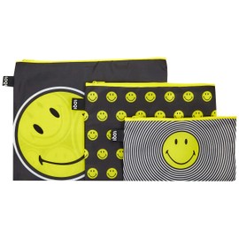 LOQI(ローキー) 旅行用品・旅行小物 イエロー (約)L幅31×縦25cm/M幅27×縦20/S幅23×縦13cm SMILEY ZP.SM