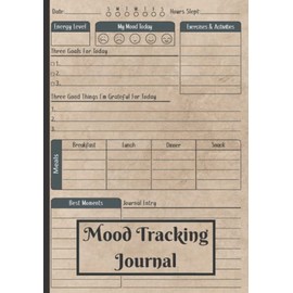 Mood Tracking Journal: Daily Mood Tracker | Mental Health Tracker | Tracking Mood, Goals, Gratitude, Meals( Food Intake ), Exercise & Activities, and ... space....( 7 x 10 Inches, 110 Pages)