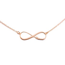 925 Sterling Silver Pink Infinite mama necklace