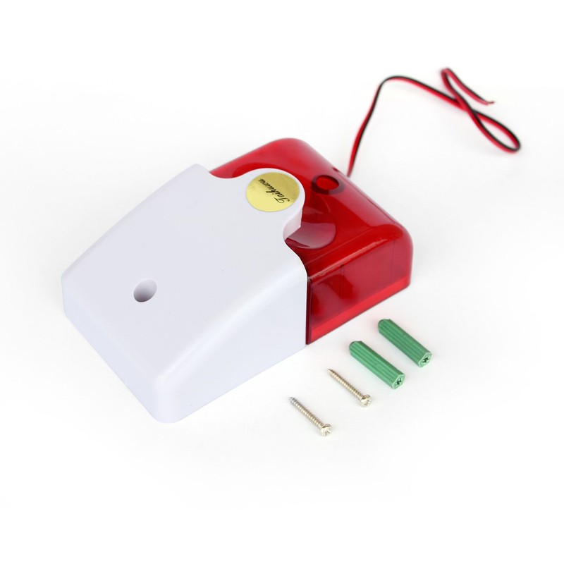 Taikuwu 105 dB Wired Flashing Strobe Siren Sound Alarm Home