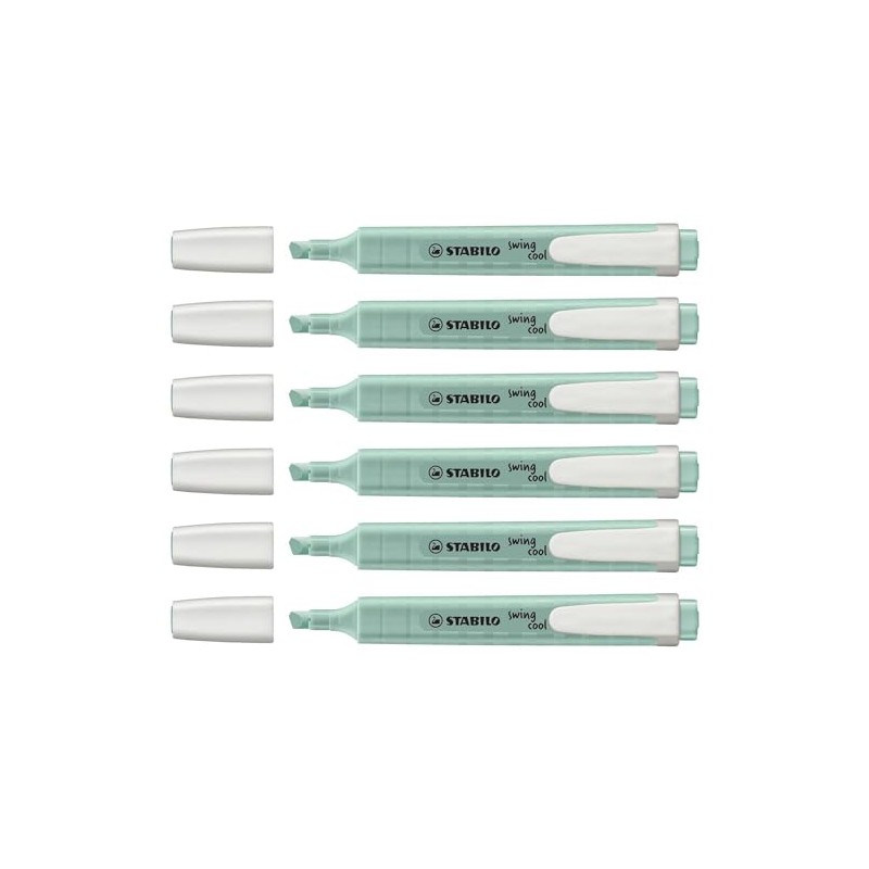 STABILO 6 Highlighters Swing Cool Pastel Edition Touch de Turquoise