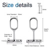 INCREWAY Closet Rod Support, 4Pcs Zinc Alloy Oval Hollow Wardrobe