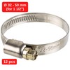 Hose Clamps with Worm Drive, Pack of 8, Clamping Range