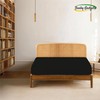 Funky Gadgets Double Fitted Sheet Black Deep Pocket 12 Inch