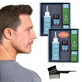 Colorsmith Hair & Beard Colour for Blending Greys 2 pack, Ammonia-Free Complete Men’s At-home Beard & Hair Dye Kit, Professional-grade Demi-Permanent Hair Colour (Light Brown 6.0)