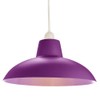 Industrial Retro Designed Matt Purple Curved Metal Ceiling Pendant Light