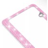 BLVD Heavy Duty Metal Pink Crystal Rhinestone Bling License Plate
