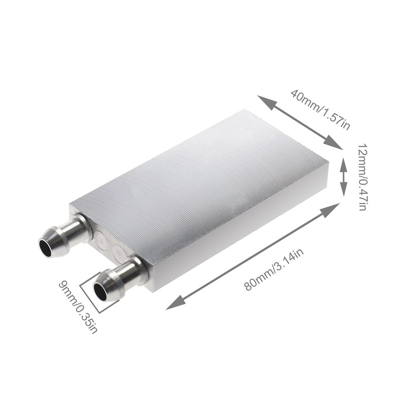 EMSea 2X Aluminum Water Cooling Block 40x80x12mm for Water Cooler