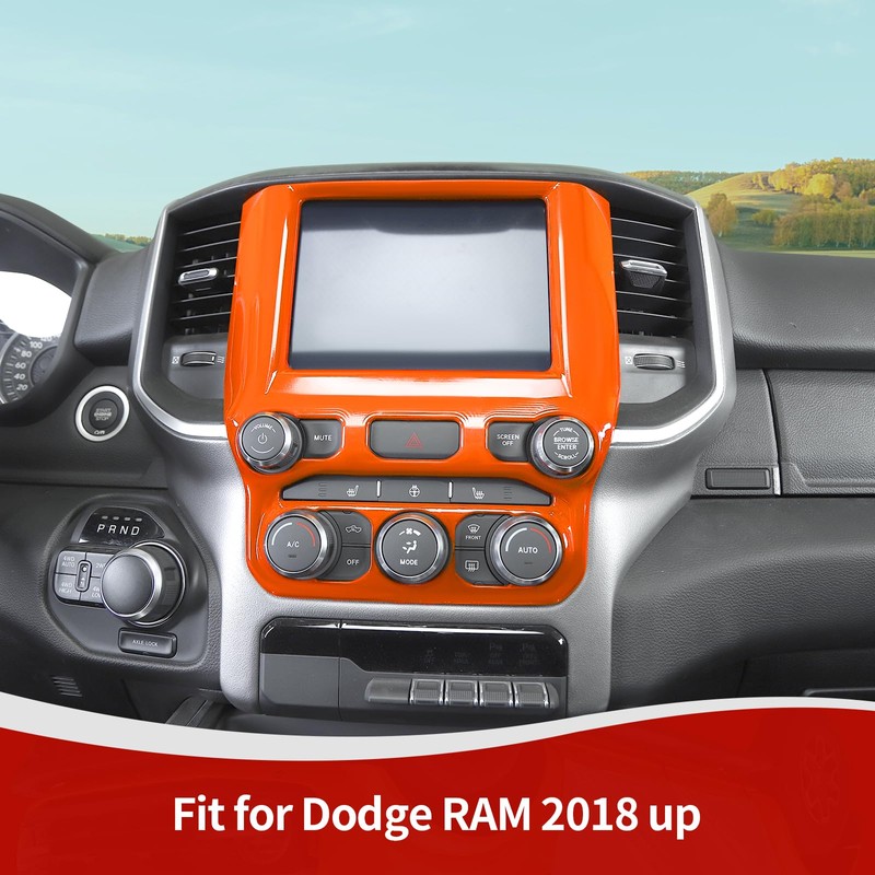 RT-TCZ for RAM Orange Dash Trim AC Control Panel Cover