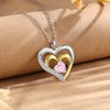 GLAMCARAT 18k gold plated Sterling silver birthstone mothers necklace pendant,