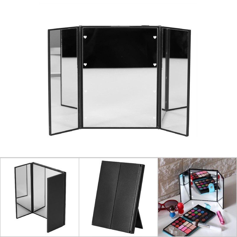 1pc Tri sided Foldable 8 Led Brightness Lights Desktop Table