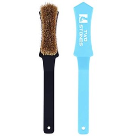 Bouldering Brush with Thick Ultra Durable Boar's Hair Bristles,Perfect Rock Climbing Brushes for Rock Climbing Holds on Climbing Wall as Climbing Chalk Brush Indoor or Outdoor (Black&Light Blue)