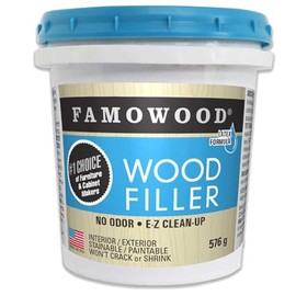 FamoWood 40022148 Latex Wood Filler - Pint, White Pine