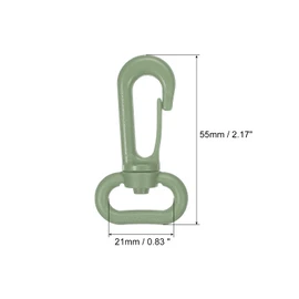 PATIKIL Plastic Swivel Carabiner Hook for Travel Sports Backpack Luggage Webbing, Grey green
