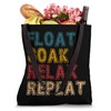 Float Soak Relax Repeat River Tubing Tote Bag