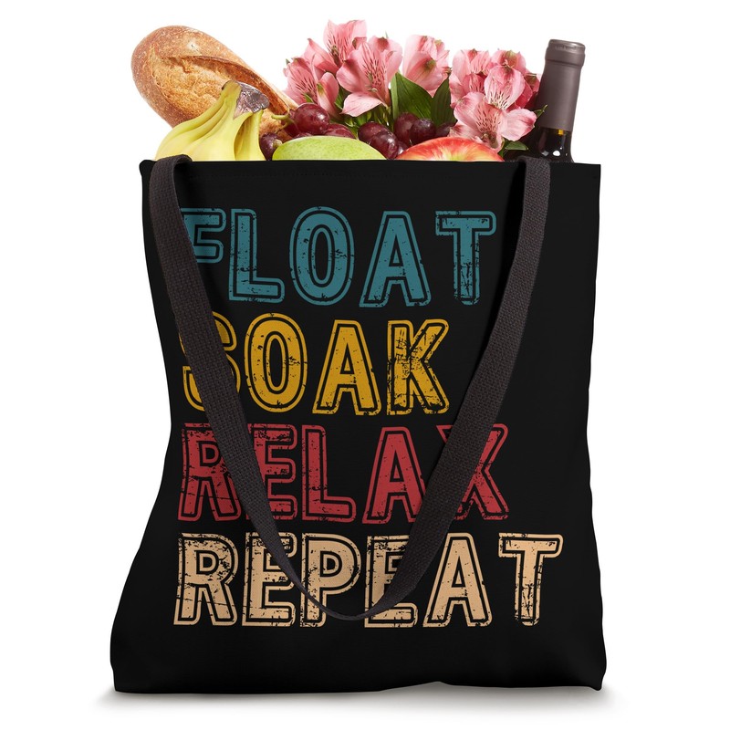 Float Soak Relax Repeat River Tubing Tote Bag