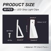 PATIKIL LED Strip Light Clips, 60 Pack Light Hooks Fixing