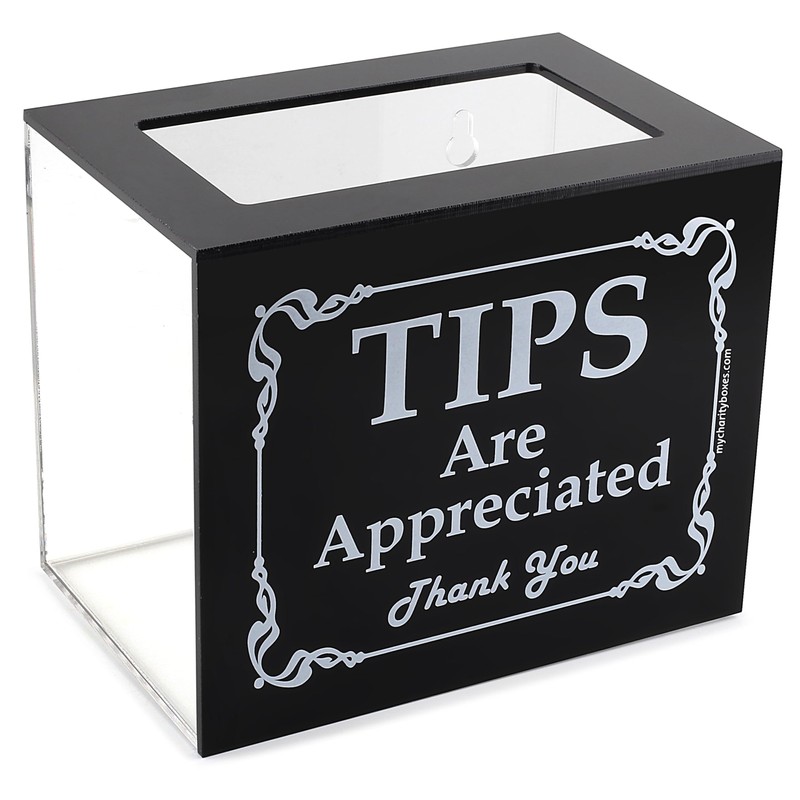 Acrylic Tip Collection Box Donation Jar Suggestion and Collection Bucket