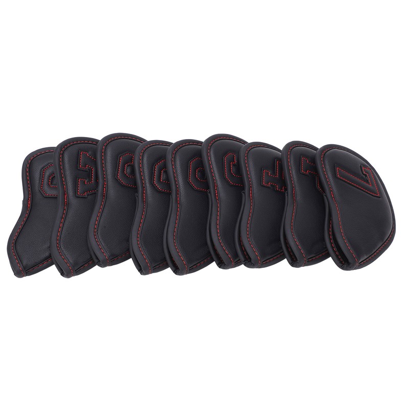 9Pcs/Set Golf Iron Head Covers Waterproof Sunscreen Golf Iron Covers
