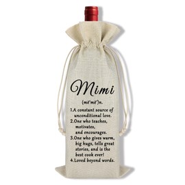 Mimi Wine Bag Mimi Gifts for Grandma Mimi Christmas Birthday Gifts for Mimi Grandma Grandmother Nana Mother's Day Gifts Grandma Gifts from Grandchildren