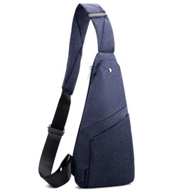 TOLOG Sling Bag Water Resistant Crossbody Personal Pocket Bag Lightweight Chest Shoulder Backpack for Travel Hiking (blue)