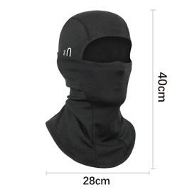SUNXBUK Balaclava Motorcycle Balaclava, Face Cover, Breathable Sun Protection, Balaclava, Full Face Mask, Elastic, Black/Winter, L