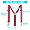 SlowTon Dog Seat Belt, Double Dog Seatbelt Adjustable Vehicle Safety