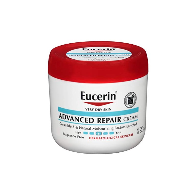 Eucerin Creme Advanced Repair 16 Ounce Jar (473ml) (3 Pack)