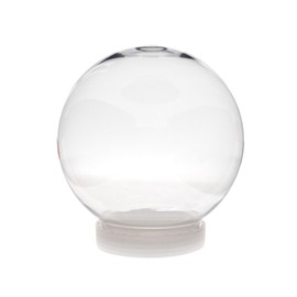 Creative Hobbies 5 Inch DIY Clear Plastic Water Globe Snow Globe with Screw Off Cap, Instructions