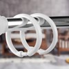 Qulable Shower Curtain Rings-12 Pack- Plastic Shower Curtain Hooks O-Shaped