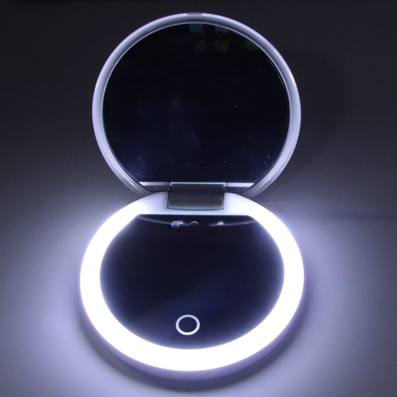 UV Mirror Sunscreen Testing Camera with Light 2X Magnification Travel