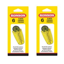 Ronson Flints - 6 Flints per Card (Pack of 12)