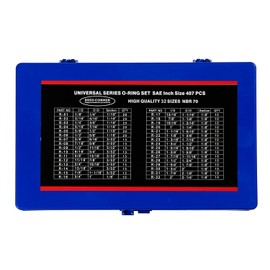 407 Pieces SAE Universal O-Ring Kit, Set of 32 USA Standard Sizes, Buna-N 70A, Rubber Seals O Rings, for Faucet, Professional Plumbing, Automotive | BUSY-CORNER