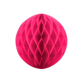 Honeycomb Ball 1 Piece Diameter 30 cm Pompoms Honeycomb Balls Ceiling Decoration Hanging Decoration Honeycombs (Fuchsia)
