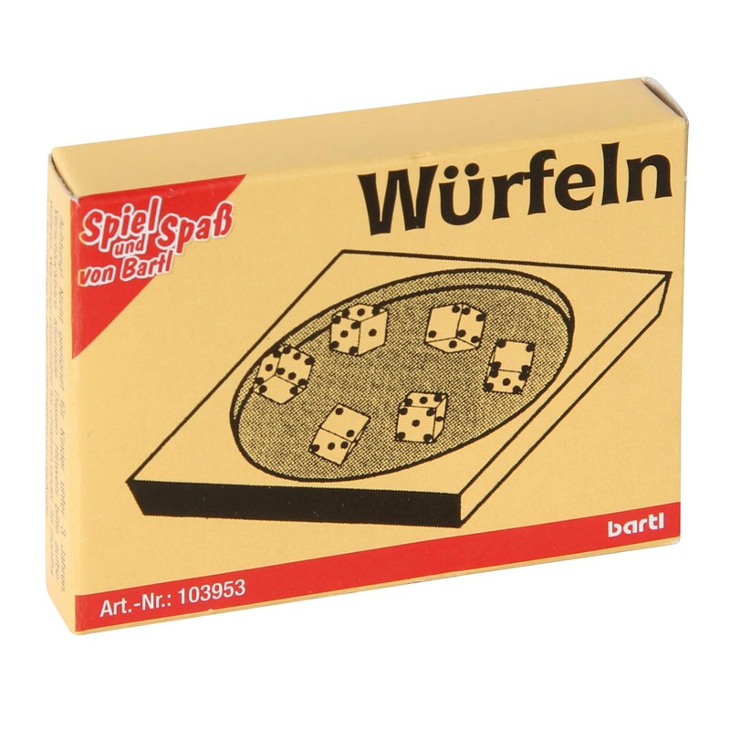 Bartl 103953 Mini Game Dice Perfect for Travelling, Fits in