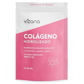 VIZANA NUTRITION | Colágeno Hidrolizado Puro en Polvo 200g, con Ácido Hialurònico, Biotina y Vitamina C, sin Azúcar, Origen Colágeno: USA