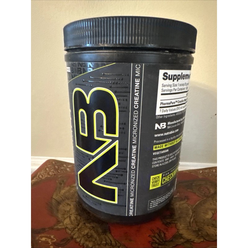 NutraBio Labs, Creatine Monohydrate, 1.1 lb (500 g), Pure Grade