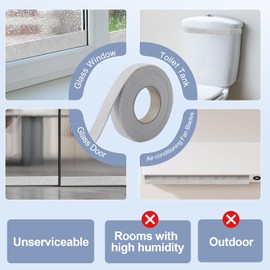 26Feet Window Condensation Prevention, Moisture Absorber, Anti Condensation Humidity Control Strip, Glass Water Absorbent Self Adhesive Sticker, Reusable Moisture Absorbing Felt