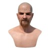 Máscara De Látex Anciano Realista Para Halloween 3d Blanco